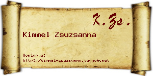 Kimmel Zsuzsanna névjegykártya