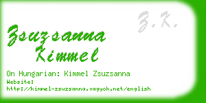 zsuzsanna kimmel business card